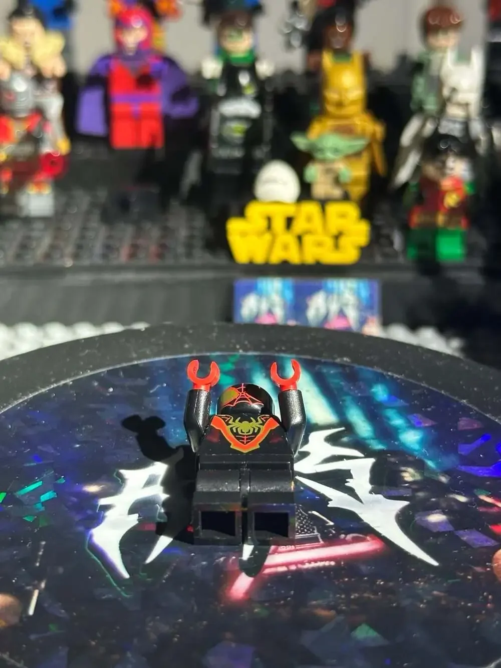 LEGO Miles Morales Spin Minifigure with Gold Spider Logo sh0950